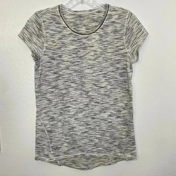Lululemon Tiger Space Dye Meant To Move Short Sleeve Shirt Black/White - Picture 3 of 4